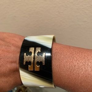 Tory Burch Black, Gold, and Cream Women's Bracelet